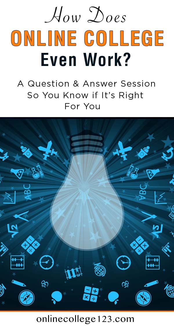 How does online college work? A question and answer session to help you decide if an online education is right for you. #education